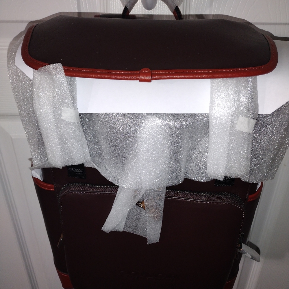 Coach League Flap Backpack In Colorblock - Picture 4 of 10